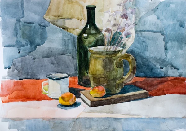 Still life, watercolor drawing — Stock Photo, Image