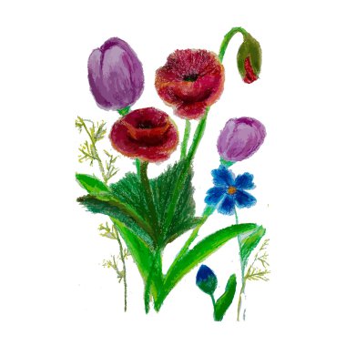 Çiçekler, vektör çizim