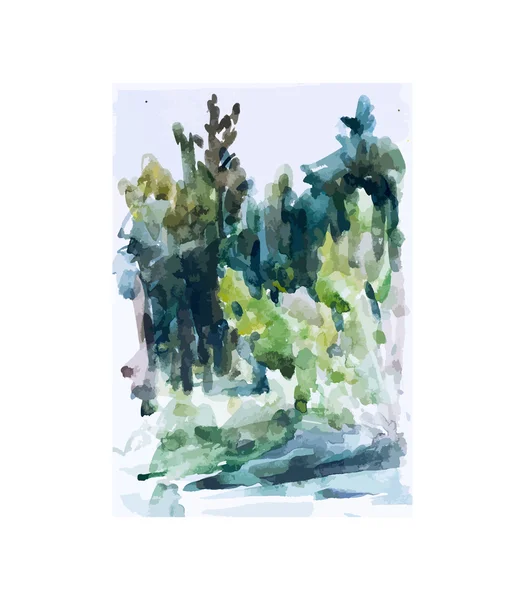 緑の森、ベクトル イラスト — ストックベクタ