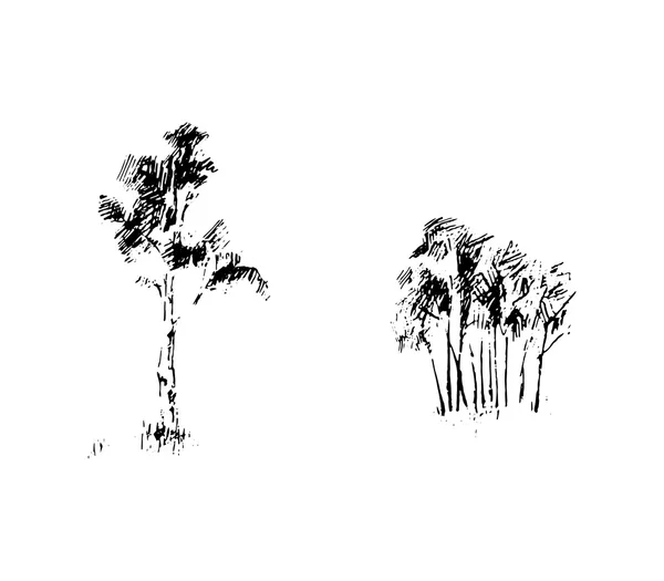 Дерево, Векторні ілюстрації — стоковий вектор