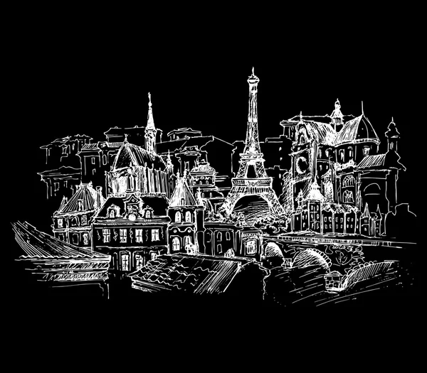 París, ilustración vectorial — Vector de stock