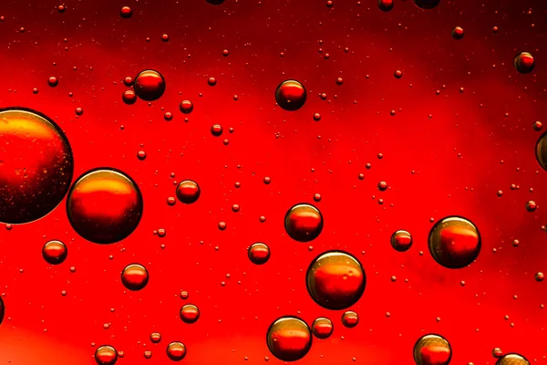 Vivid red oil and water abstract — Stock Photo, Image