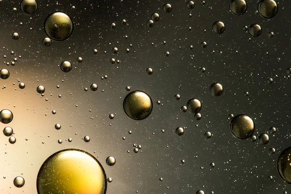 Black and gold oil and water abstract — Stock Photo, Image