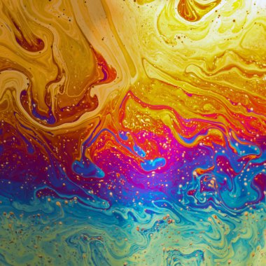 Psychedelic sabun köpüğü soyut