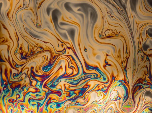 石鹸の泡の表面上に形成されたパターン — ストック写真