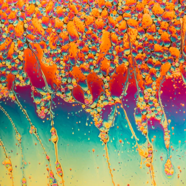 Patterns formed on the surface of soap bubbles — Stock Photo, Image