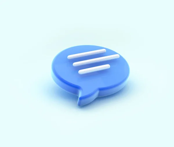 Chat Bubble Icon Rendering Concept Social Media Messages Sms Comments — Stock Photo, Image