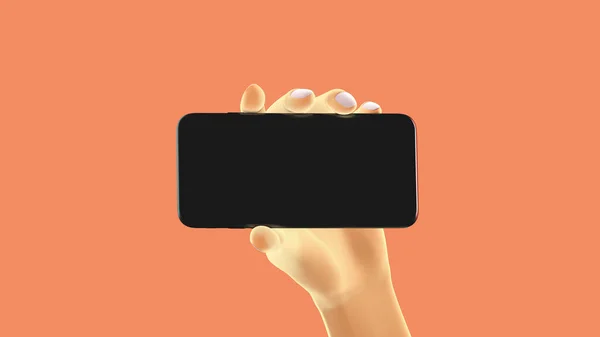 El telefonu, arka planda izole edilmiş. 3D görüntüleme. Sosyal medya, uygulama, mesajlar ve yorumlar için model konsept.
