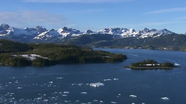 Lake with mountains — Stock Video