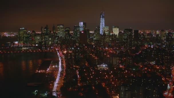 纽约的夜晚 — 图库视频影像