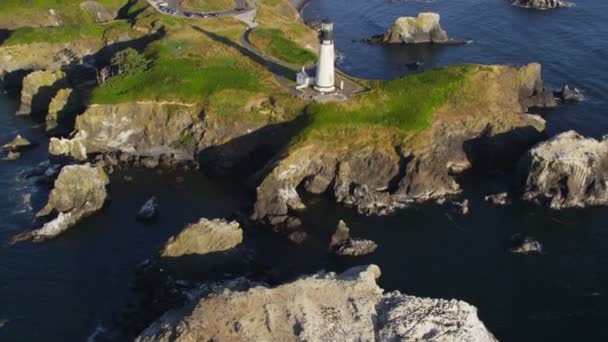 Yaquina head lighthouse — Stockvideo