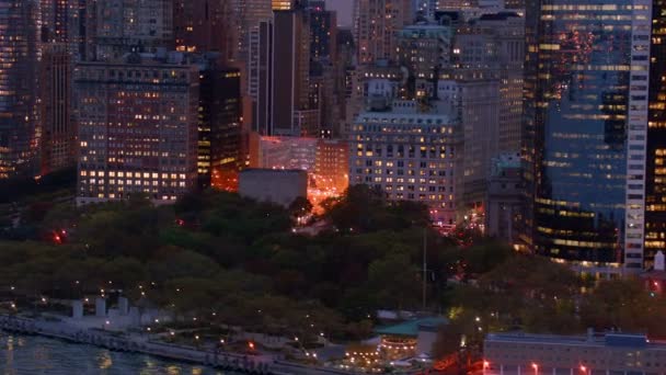 New York v noci — Stock video