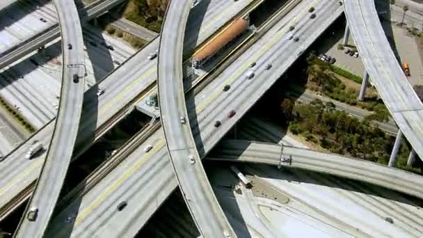 Shot of freeway intersection — Stock Video