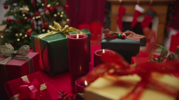 美しいクリスマスのインテリア — ストック動画