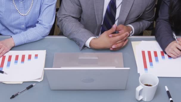 Les hommes d'affaires utilisant un ordinateur portable — Video