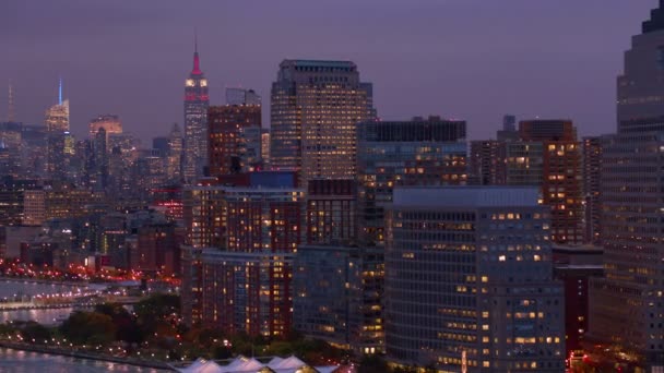 Puerto y horizonte de Nueva York — Vídeos de Stock