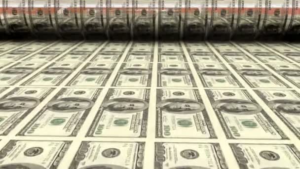 Yüz dolarlık banknotlar — Stok video