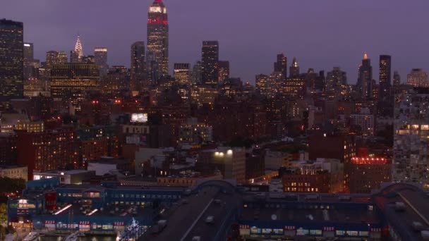 New York v noci — Stock video
