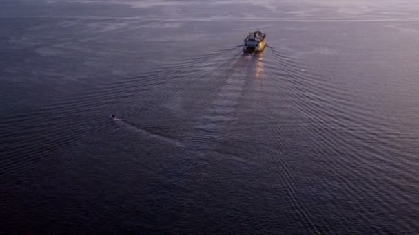 Ferry korsningen Puget Sound — Stockvideo