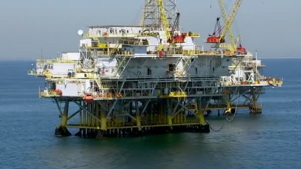 Shore oil platforms — Stock Video