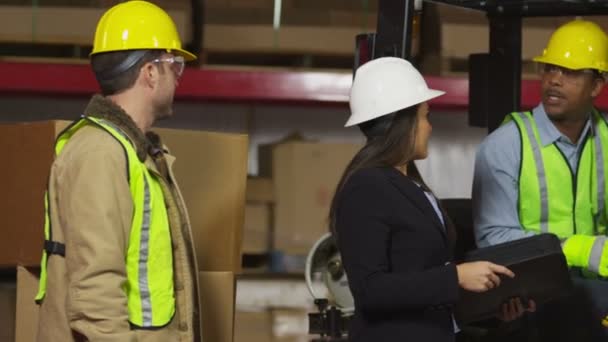 Retrato de trabajadores de la industria — Vídeo de stock