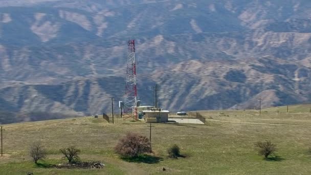 Shot of communications tower — Stock Video