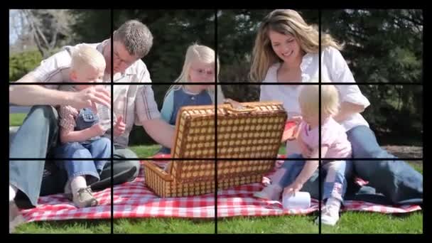 Familias pasando tiempo juntas — Vídeo de stock