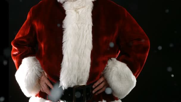 Santa Claus śmiejąc się — Wideo stockowe