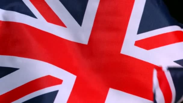 Schwenkt britische Flagge — Stockvideo