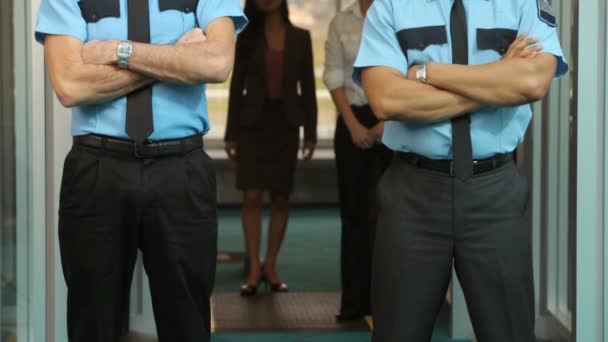 Airport security guards — Stock Video