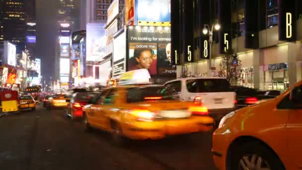 Times Meydanı trafik — Stok video