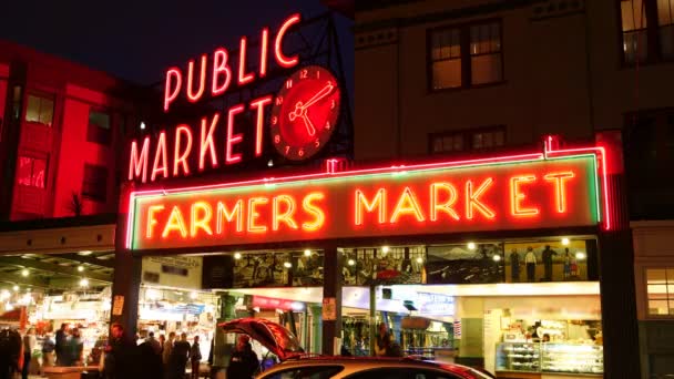 Pike Place Market — Video Stock