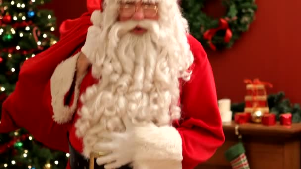 Santa Claus mówi ho-ho-ho — Wideo stockowe