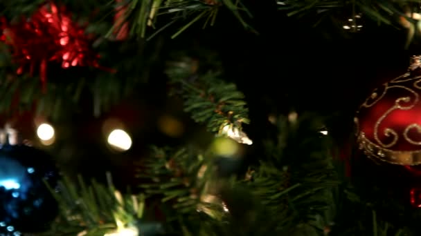 Vánoční ozdoby closeup — Stock video