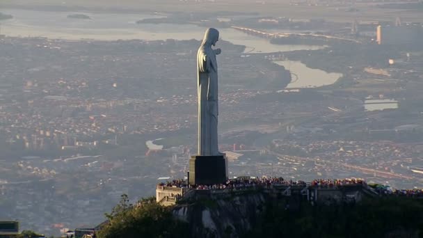 Statua del Cristo Redentore — Video Stock