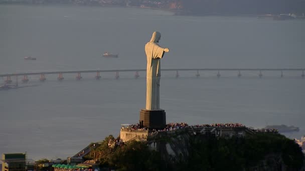 Estatua de Cristo Redentor — Vídeo de stock