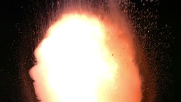 Fireball explosion closeup — Stock Video