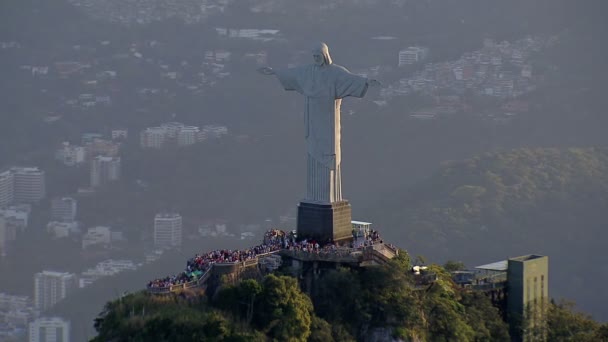 Estatua de Cristo Redentor — Vídeo de stock