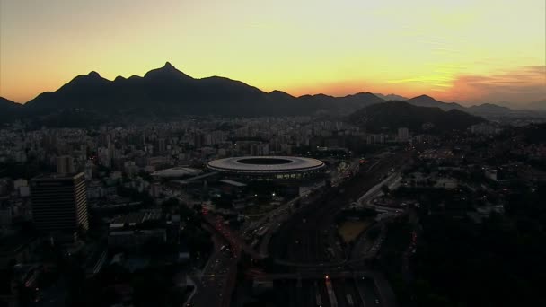 Вид на стадион Маракана — стоковое видео