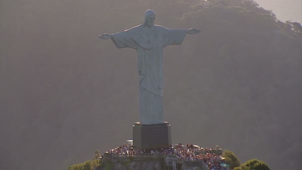 Statua del Cristo Redentore — Video Stock