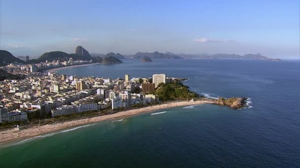 Ipanema ve Copacabana plajlar — Stok video
