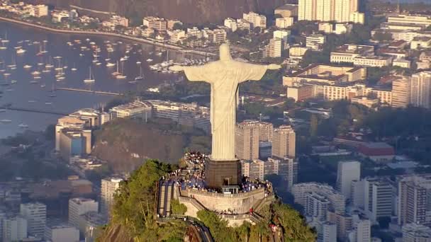 Estatua de Cristo Redentor — Vídeo de stock