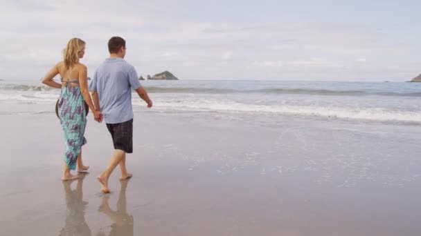 Couple on the beach — Stock Video