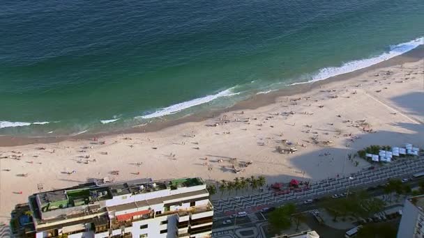 Vista de la playa de Copacabana — Vídeos de Stock