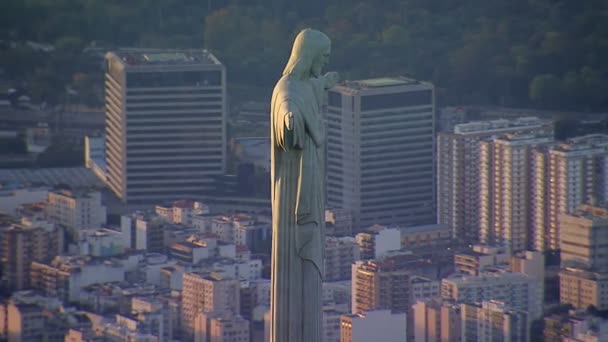 Kristus Redemeer-statuen – stockvideo