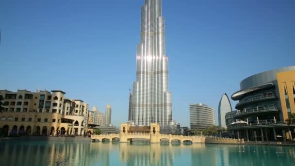 Burj Khalifa στο Ντουμπάι — Αρχείο Βίντεο