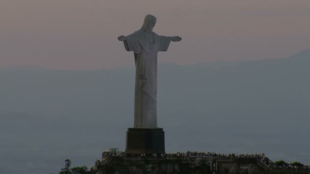 Statua del Cristo Redentore — Video Stock