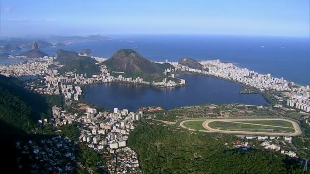 Vista aérea de Lagoa — Vídeos de Stock