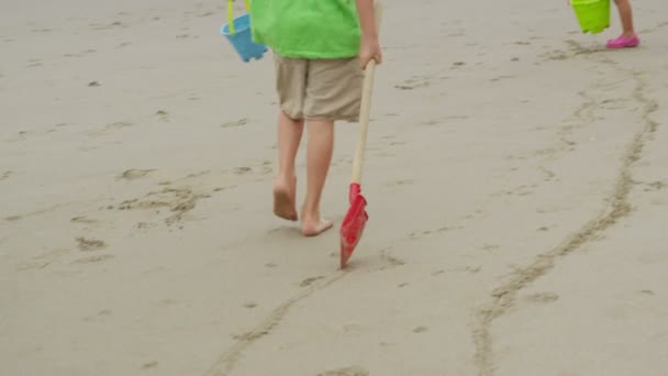 Jugando en la playa — Vídeos de Stock