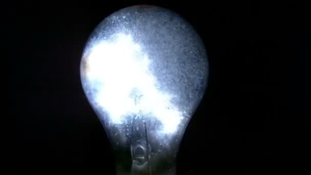 Closeup view of flashbulb — Stock Video
